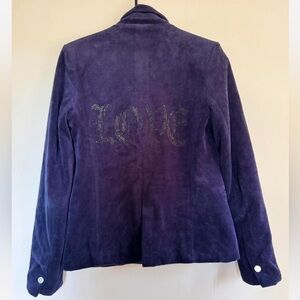 HipChik Couture Navy blazer Jacket with Embellished Back